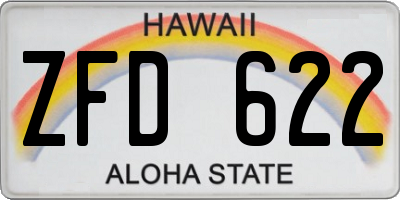 HI license plate ZFD622