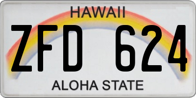 HI license plate ZFD624