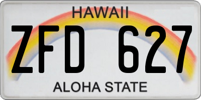 HI license plate ZFD627