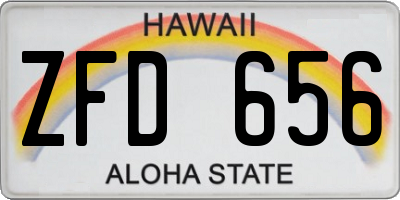 HI license plate ZFD656