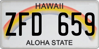 HI license plate ZFD659
