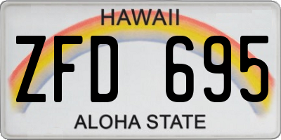 HI license plate ZFD695
