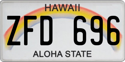 HI license plate ZFD696