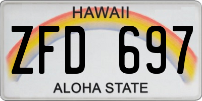 HI license plate ZFD697