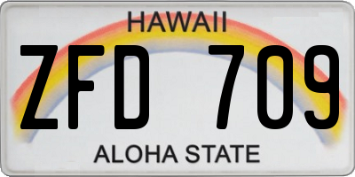 HI license plate ZFD709
