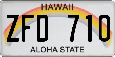HI license plate ZFD710