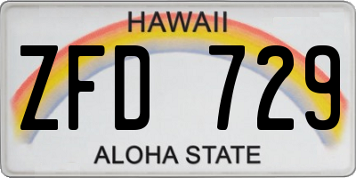 HI license plate ZFD729