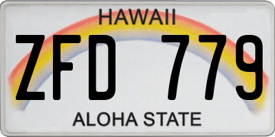HI license plate ZFD779