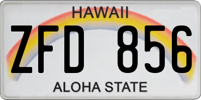 HI license plate ZFD856