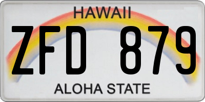 HI license plate ZFD879