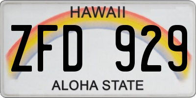 HI license plate ZFD929