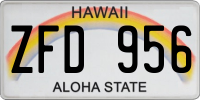 HI license plate ZFD956