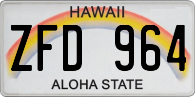 HI license plate ZFD964