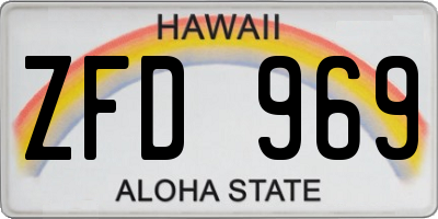 HI license plate ZFD969