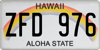 HI license plate ZFD976