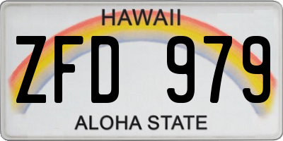 HI license plate ZFD979
