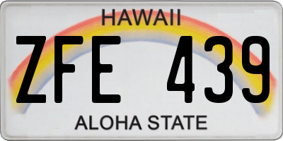 HI license plate ZFE439