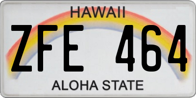 HI license plate ZFE464