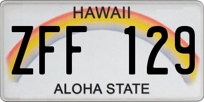 HI license plate ZFF129