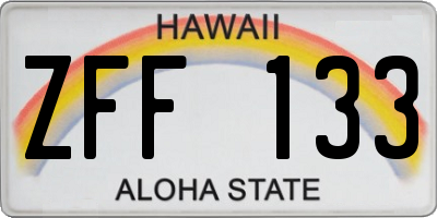 HI license plate ZFF133