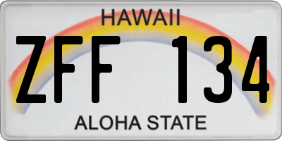 HI license plate ZFF134
