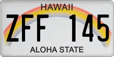 HI license plate ZFF145