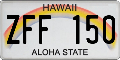 HI license plate ZFF150
