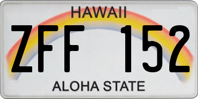 HI license plate ZFF152