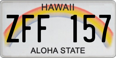 HI license plate ZFF157