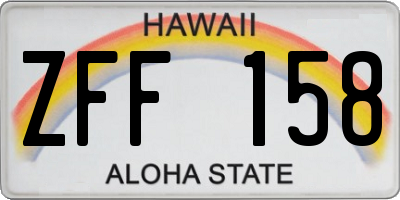 HI license plate ZFF158