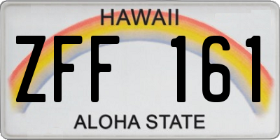 HI license plate ZFF161