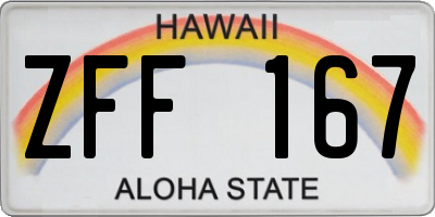 HI license plate ZFF167
