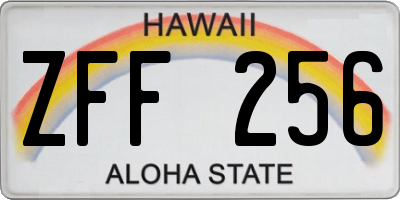 HI license plate ZFF256