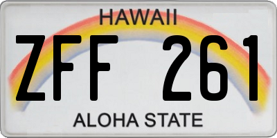 HI license plate ZFF261
