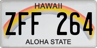 HI license plate ZFF264
