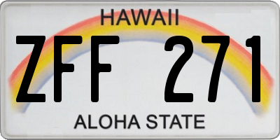 HI license plate ZFF271