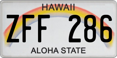 HI license plate ZFF286
