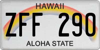 HI license plate ZFF290