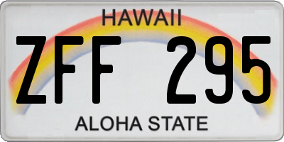 HI license plate ZFF295