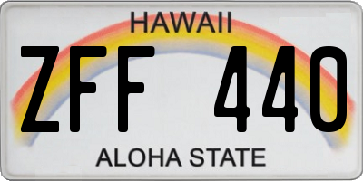 HI license plate ZFF440