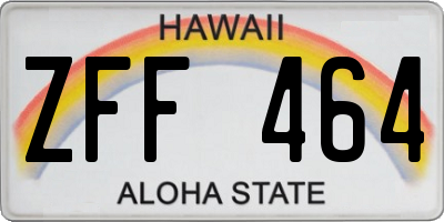 HI license plate ZFF464
