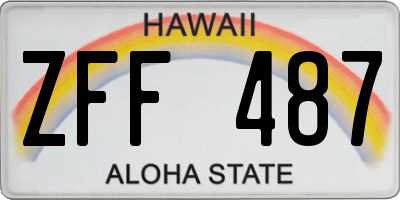 HI license plate ZFF487