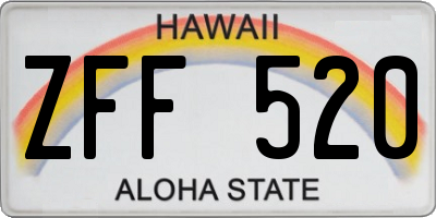HI license plate ZFF520