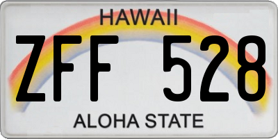 HI license plate ZFF528