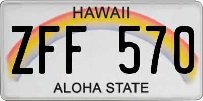 HI license plate ZFF570