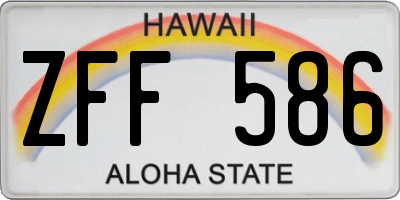 HI license plate ZFF586