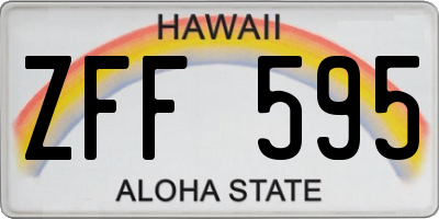 HI license plate ZFF595