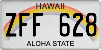 HI license plate ZFF628