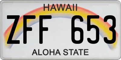 HI license plate ZFF653