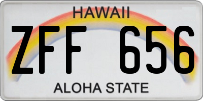 HI license plate ZFF656